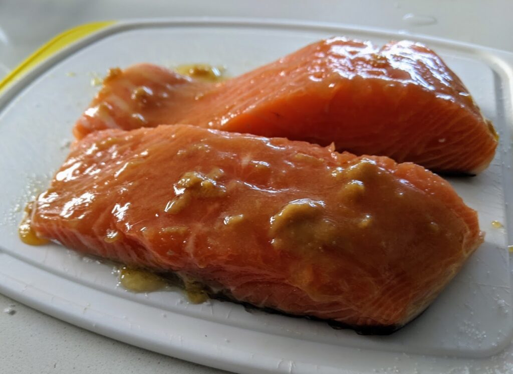 This image has an empty alt attribute; its file name is Miso_Salmon_SousVide_Peanuts_Ginger_Lime_1-1024x746.jpg