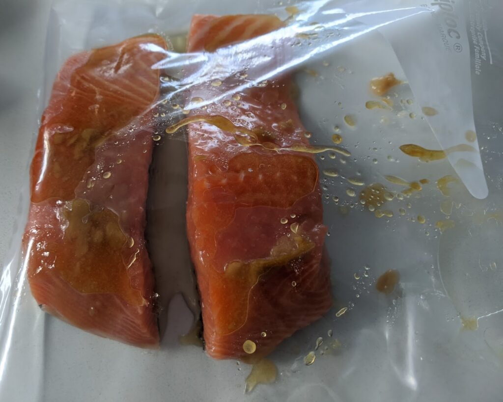 This image has an empty alt attribute; its file name is Miso_Salmon_SousVide_Peanuts_Ginger_Lime_3-1024x819.jpg